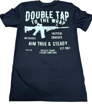 NEW SWAMP CRACKER men's tactical double tap graphic shirt in black